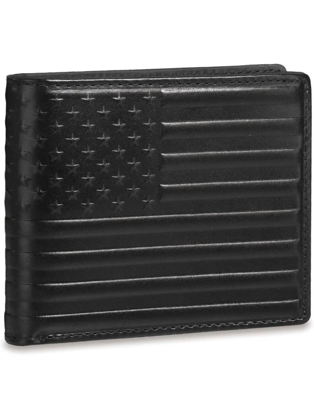 Men's Full Grain Leather Bifold Wallet, RFID Blocking, 2 ID Windows, 13 Card